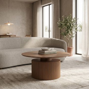 Masuta de cafea Opols, MDF, D90x42 cm