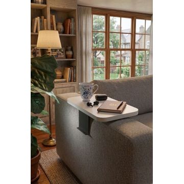 Masuta pentru cotiera canapea, Hanah Home, Artmtksofa2, 32x10x32 cm, Alb