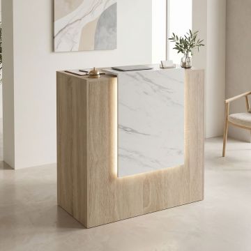 Receptie birou, Zowel, Sonoma, 40x90x110 cm