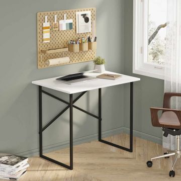 Birou, Hanah Home, Modena, 90x76x60 cm, PAL, Alb