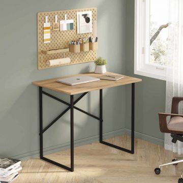 Birou, Hanah Home, Modena, 90x76x60 cm, PAL, Natural