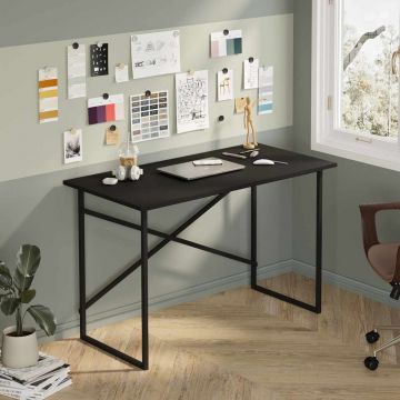 Birou, Hanah Home, Odesa, 120x76x60 cm, PAL, Negru