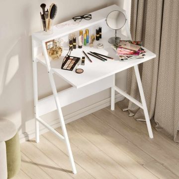 Birou, Hanah Home, Piano, 74x92x48 cm, PAL, Alb