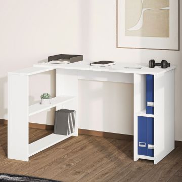 Birou, Hanah Home, Razy, 120x75x90 cm, PAL, Alb