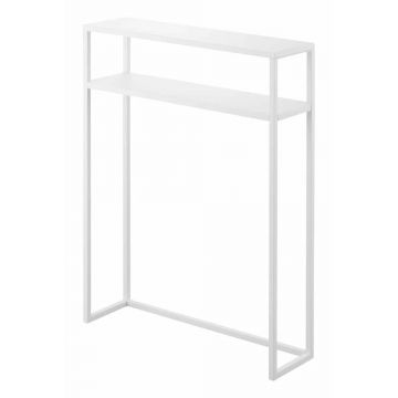 Masă consolă albă din metal 18x60 cm Tower – YAMAZAKI