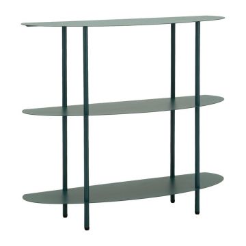 Masă consolă albastru-verde din metal 28x90 cm Saturn – Mauro Ferretti