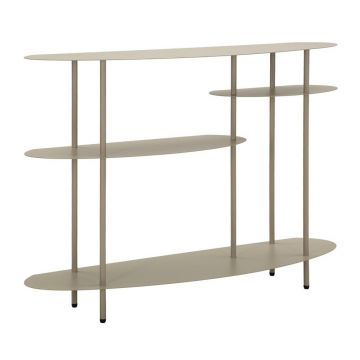 Masă consolă grej din metal 34x118 cm Saturn – Mauro Ferretti
