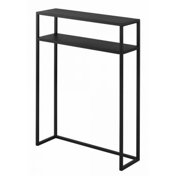 Masă consolă neagră din metal 18x60 cm Tower – YAMAZAKI