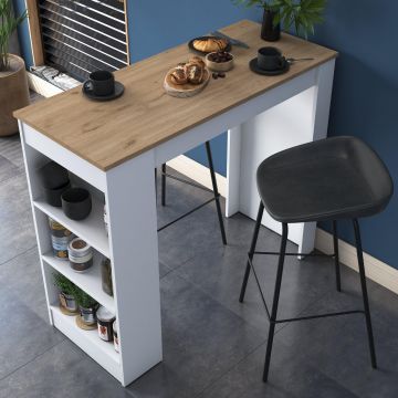 Masa de bucatarie Mayfair, Nuc, 120x100x50 cm - Nuc