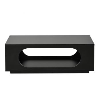 Masă de cafea cu iluminare LED, Negru | Aosom Romania