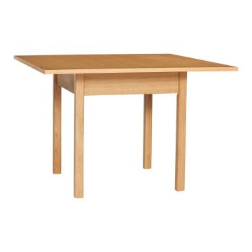 Masă de dining cu aspect de lemn de stejar 110x110 cm Geo – Hübsch