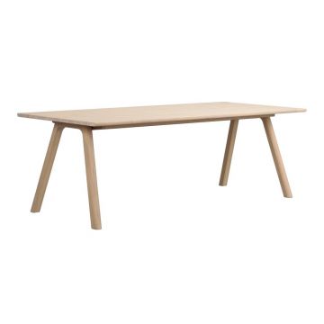Masă de dining extensibilă din lemn de stejar 95x220 cm Clapperton – Rowico