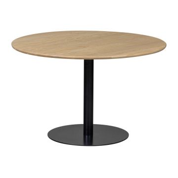 Masă de dining rotundă cu blat din lemn de stejar ø 120 cm Tablo – WOOOD