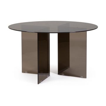 Masă de dining rotundă din sticlă ø 130 cm Iride – Bizzotto