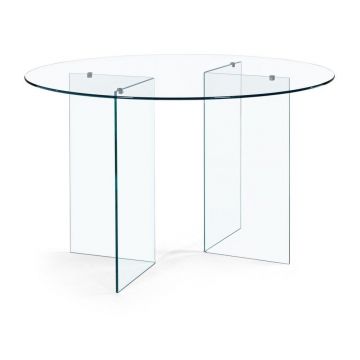 Masă de dining rotundă din sticlă ø 130 cm Iride – Bizzotto