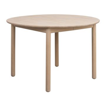 Masă de dining rotundă extensibilă din lemn de stejar ø 120 cm Derrymore – Rowico