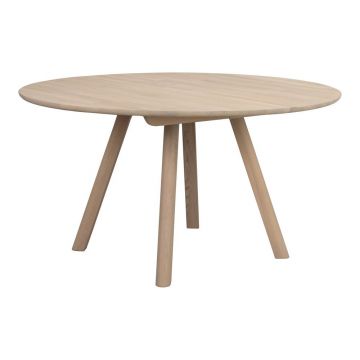 Masă de dining rotundă extensibilă din lemn de stejar ø 140 cm Clapperton – Rowico