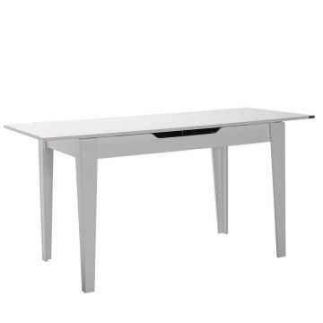 Masă de sufragerie MMS-706-FF-1 Home Collection®, Design Modern, Extensibilă, 120–150 cm, 120x70x75 cm - Alb