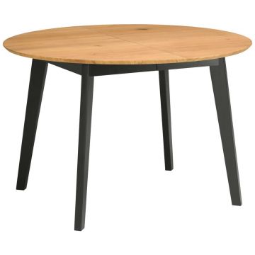 Masă din lemn, material pe bază de lemn, 120-200/120/74 cm,