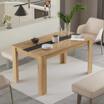 Masa, Hanah Home, Ave22-Sa, 140x73.8x80 cm, PAL, Natural / Antracit