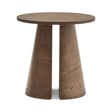 Măsuță auxiliară rotundă cu aspect de lemn de frasin ø 50 cm Cep – Teulat