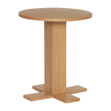 Măsuță auxiliară rotundă cu aspect de lemn de stejar ø 45 cm Koohi – Hübsch