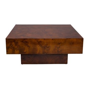 Măsuță de cafea în culoare naturală închisă cu aspect de lemn de nuc 90x90 cm Quinn – Dutchbone