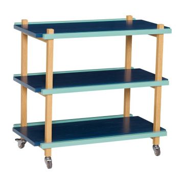 Măsuță de servire cu roți cu aspect de lemn de frasin 38x70 cm Crayon – Hübsch