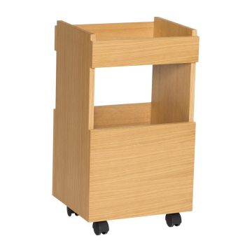 Măsuță de servire cu roți cu aspect de lemn de stejar 35x40 cm Forma – Hübsch