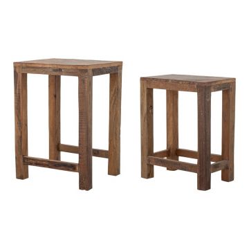 Măsuțe auxiliare 2 buc. din lemn reciclat 40x36 cm Galen – Bloomingville