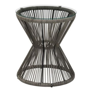Masuta de cafea de gradina, Mabil, Gri, 50x50x55 cm