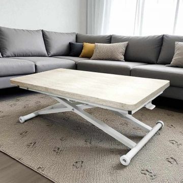 Masuta de cafea, Hanah Home, Home Ext, MDF, Travertin / Alb