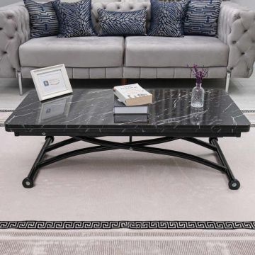 Masuta de cafea, Hanah Home, Juppo Ext, MDF, Negru