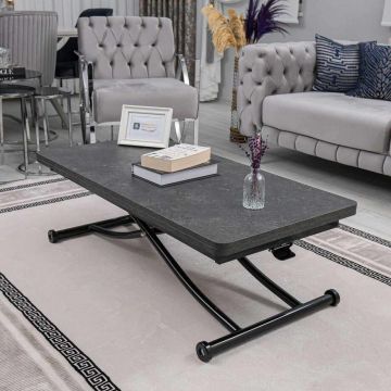 Masuta de cafea, Hanah Home, Juppo Int, MDF, Antracit / Negru