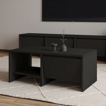 Masuta de cafea, Hanah Home, Laris, 90x35x45 cm, PAL, Negru