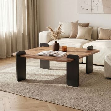Masuta de cafea, Hanah Home, Marais, 90x35x90 cm, PAL, Pin Atlantic / Antracit