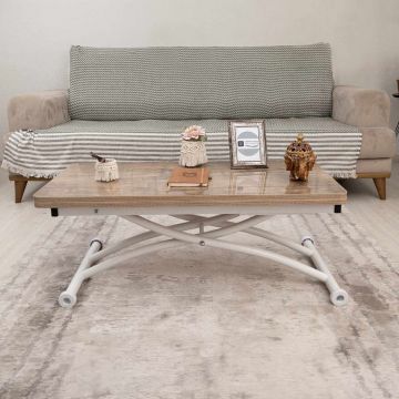 Masuta de cafea, Hanah Home, Mini Juppo Ext, MDF, Antic / Alb