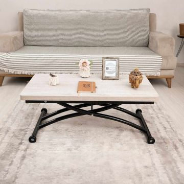 Masuta de cafea, Hanah Home, Mini Juppo Ext, MDF, Lisabona / Negru