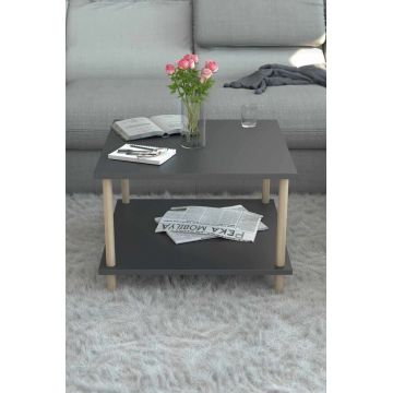 Masuta de cafea, Hanah Home, Peka-0049, 60x42.5x60 cm, PAL, Antracit