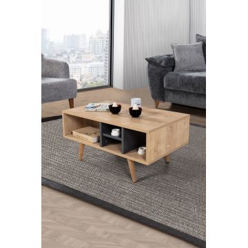 Masuta de cafea, Hanah Home, Sina 2021, 90x43x55 cm, PAL, Stejar safir / Antracit