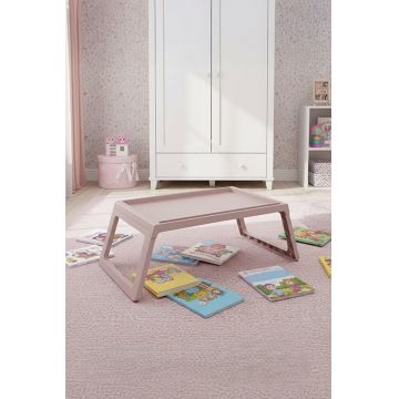 Masuta laptop, Hanah Home, Lavine, 56x26.3x36 cm, PLASTIC, Roz pudra