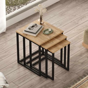 Masute (3 Pieces), Hanah Home, Dublin, PAL, Natural
