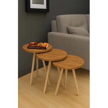 Masute (3 Pieces), Hanah Home, Sensibil-152, PAL, Pin