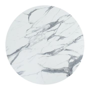 Placa de Masa din marmura Alb Werzalit Solace, diametru 70cm, grosime 25mm 70x70