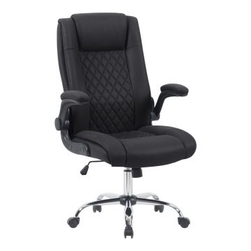 Scaun directorial Kesla, negru, 65x65x113-121 cm