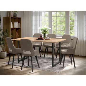 Set Masa Olive + 6 Scaune Berna Bej