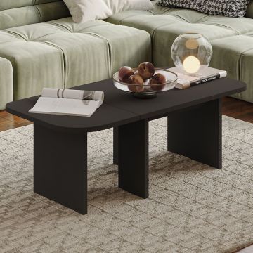 Set masute de cafea, Hanah Home, Iris, PAL, Antracit