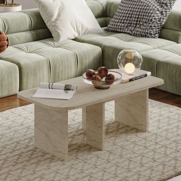 Set masute de cafea, Hanah Home, Iris, PAL, Travertin