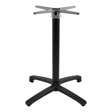 Bază de masă pliabilă metalică Levo, negru, 69x69x73 cm - Negru
