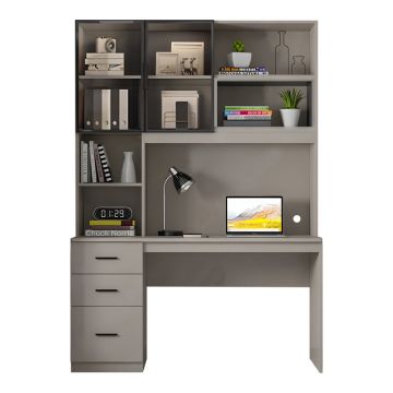 Birou-Biblioteca Citoro, bej, 120x50x180 cm - Bej